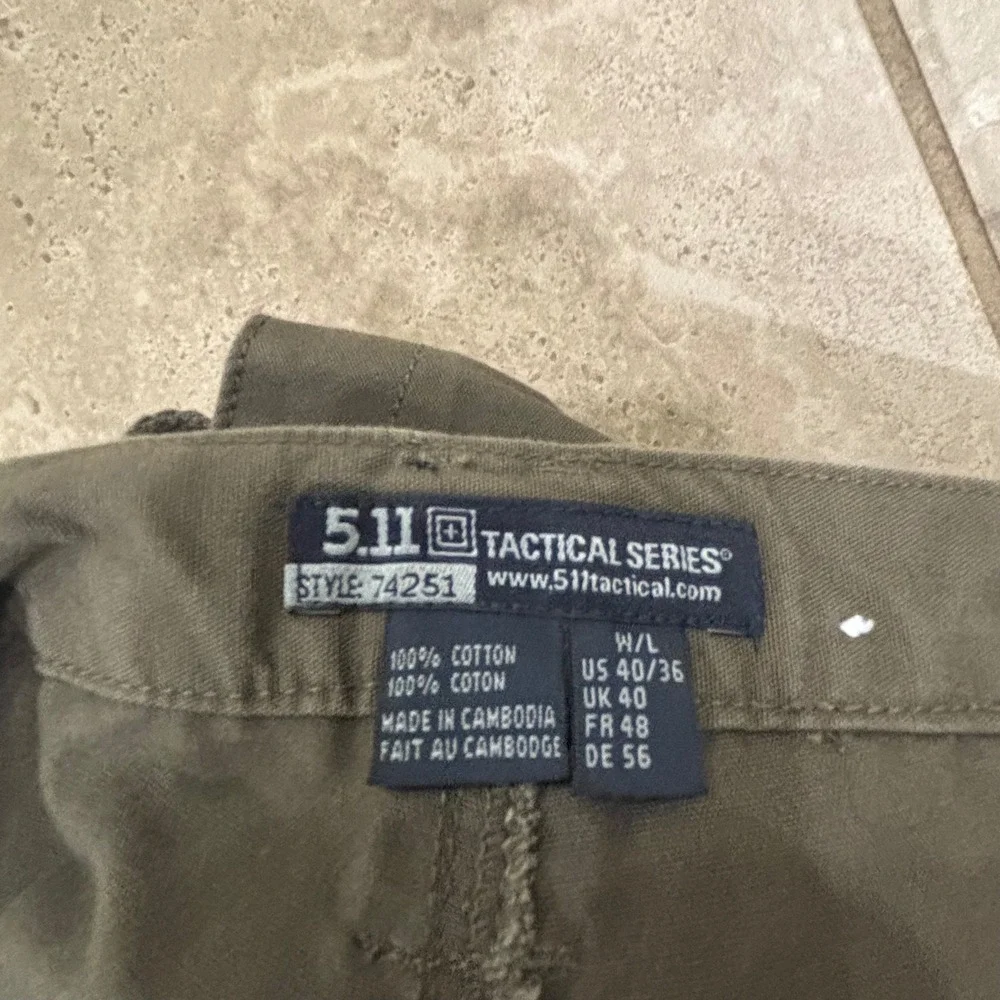5.11 Tactical Series Mens 40x36 Cotton Canvas Cargo Pants Tundra Green 74251